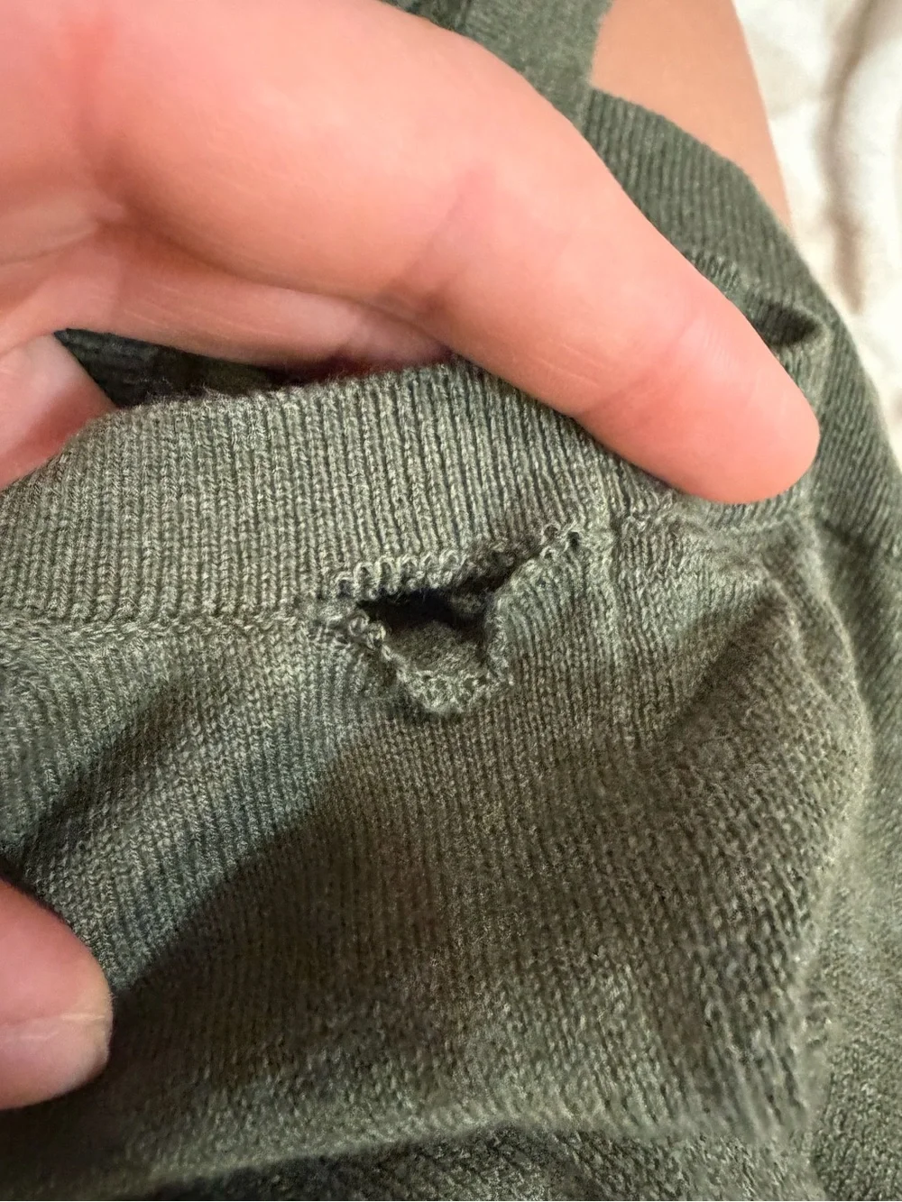 J crew sweater shell heather green
